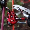 XINDA XD-Q9676 Double Axle Pulley, Outdoor Rope Transport (Red) - 6