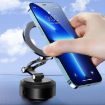 D23-2 Magnetic Vehicle Phone Holder Folding Dashboard Mount (Silver) - 2
