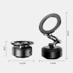 D23-2 Magnetic Vehicle Phone Holder Folding Dashboard Mount (Silver) - 3