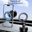 D23-2 Magnetic Vehicle Phone Holder Folding Dashboard Mount (Silver) - 4