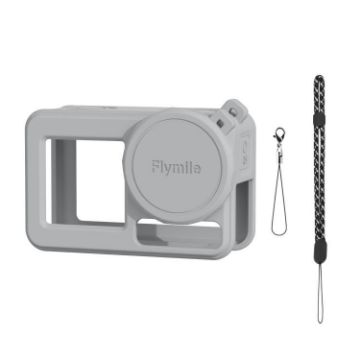 Flymile Gray Silicone Cover for DJI Osmo Action 3/4/5 Pro Lens - 1