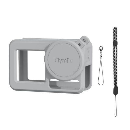 Flymile Gray Silicone Cover for DJI Osmo Action 3/4/5 Pro Lens - 1