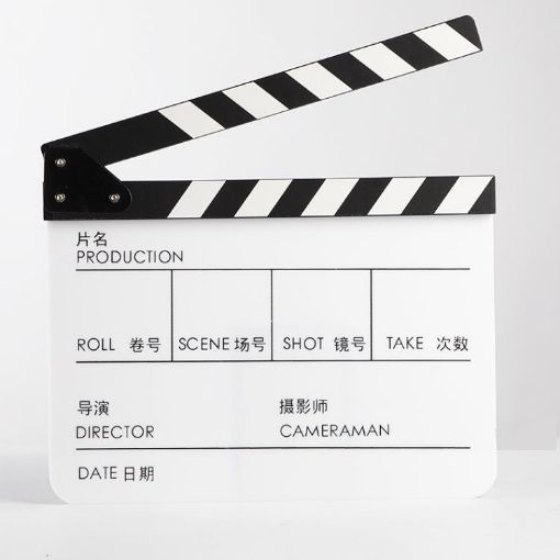 Wooden Director Board Shooting Movie Clapper With Chinese Large White - 1