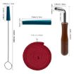 Blue Piano Tuning Tool Set - 8pcs Wrench & Stop Tape Accessories - 2