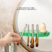 Leaf Shape Wall-mounted Makeup Brush & Toothbrush Rack (Black) - 5