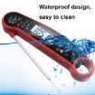 Foldable Black LCD Screen Food Thermometer with Digital Display - 6