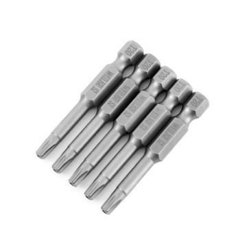 WEILIGU 5pcs 75mm T20 Magnetic S2 Drill Bit Plum Blossom Head - 1