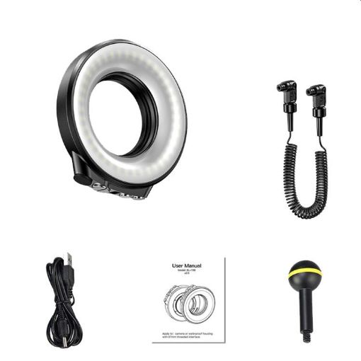 Sea Frogs SL-108 Underwater Macro Ring Light 40m/130FT (Black) - 1