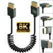 Mini HDMI Left Bend 8K 60Hz HDMI 2.1 Spring Cable 0.5m - 2