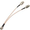 15cm Coaxial RF Cable F Male to Dual Female Splitter - 2