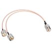 UHF Female to Dual UHF Male Adapter Cable SO239 to PL259Y 15cm - 2
