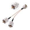 UHF Male to Dual UHF Male Splitter | RG316 SO239 to PL259Y Adapter - 1