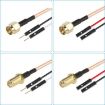 SMA Male to Dual DuPont Male RF Extension Cable (0.5m RG316) - 2