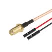 SMA Female to Dual DuPont Female RF Adapter Cable 0.5m - 1