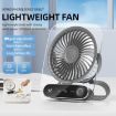 Clear Pink 199-Speed Desktop Wall-Mounted Fan with Light & Handle - 3