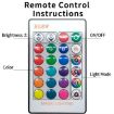 15W RGB+White Dimmable Ceiling Lamp with Remote, 220V Round Recessed - 4