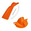 3pcs Harley Motorcycle Oil Diverter & Funnel Set (Orange) - 3
