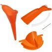 3pcs Harley Motorcycle Oil Diverter & Funnel Set (Orange) - 4