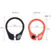 Aluminum 34.9mm Black Bicycle Seatpost Clamp Ring Fittings - 3