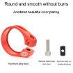 Aluminum 34.9mm Black Bicycle Seatpost Clamp Ring Fittings - 5