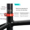 Aluminum 34.9mm Black Bicycle Seatpost Clamp Ring Fittings - 6
