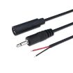 2.5mm Female Mono 2Pin AUX Speaker Audio Power Cable 25cm - 2
