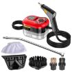 YAERDUN 1500W Steam Cleaner, Digital, 220V AU Plug (Red Black) - 1