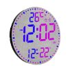 WiFi LED RGB Wall Clock: App Control, Alarm, Black Surface - 1