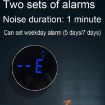 WiFi LED RGB Wall Clock: App Control, Alarm, Black Surface - 6