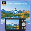4K HD Digital Camera 6X Optical Zoom 3" IPS Screen 32G (White) - 4