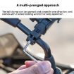 PGYTECH Black Motorcycle Rearview Mirror Quick Release Bracket - 5