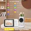 3.2" LCD Wireless Baby Monitor 2-Way Audio Night Vision Camera - 2