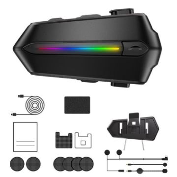 C5S IPX6 Waterproof Bluetooth Helmet Headset, CVC Noise Reduction, Mics - 1