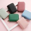 Women's Double Zipper PU Wallet - Large Capacity Card Holder (Black) - 2
