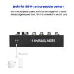 Q48 8 Channel Audio Mixer Console with Digital Reverberator Effects - 5