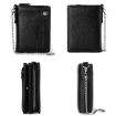 Dibaoleiou Men Anti-Theft Chain Wallet Zipper Coin Purse (Black) - 3