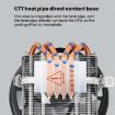 EVESKY RGB LED CPU Cooler 12cm Quiet Fan Dual Copper Heat Pipes - 5