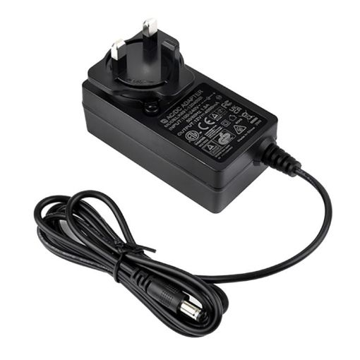 Waveshare 12V/4A Power Supply Adapter, 1.2m Cable, UK Plug - 1
