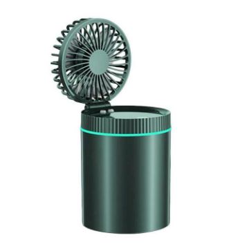 F98 Plug-in Green Fan Humidifier with Lights for Desk or Bedroom - 1