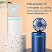 F98 Portable Fan Humidifier with Lights, Battery (Green) - 4