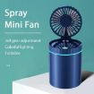 F98 Portable Fan Humidifier with Lights, Battery (Green) - 5