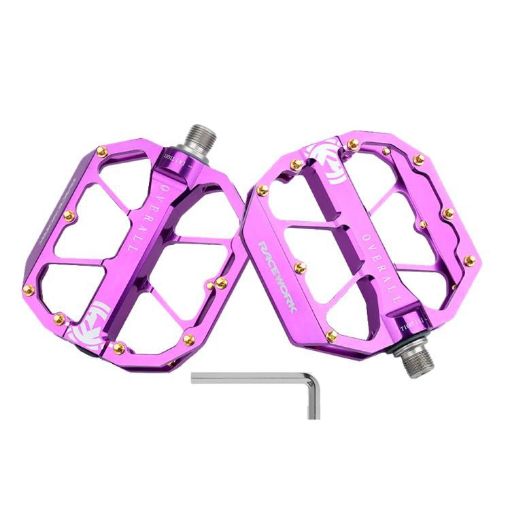 RACEWORK D029 CNC Anti-slip Triple Bearing Bike Pedals (Purple) - 1