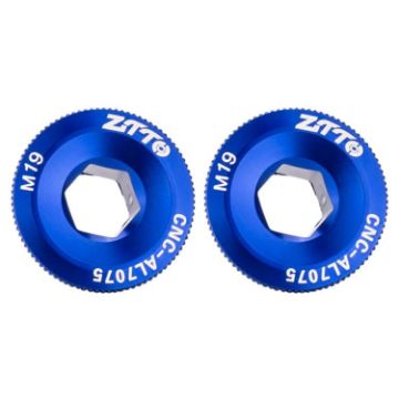 ZTTO 2pcs M19 Blue Bicycle Aluminum Crank Cover Screws - 1