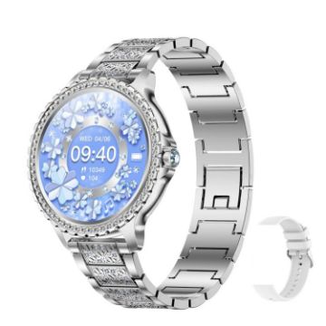 Silver Bluetooth Calling AI Voice Assistant Waterproof Smartwatch - 1