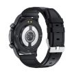 E400 Smart Watch 1.39" HD Round Screen, ECG, Blood Sugar, Black Leather - 3