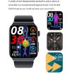 E500 1.83" HD Smart Watch ECG Monitoring & Blood Sugar, Black - 4