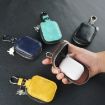 Dark Brown Leather Storage Bag for AirPods Universal Earphone - 3