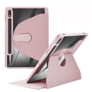 Galaxy Tab A8 10.5 2021 Baby Pink 360 Rotating Leather Case - 1