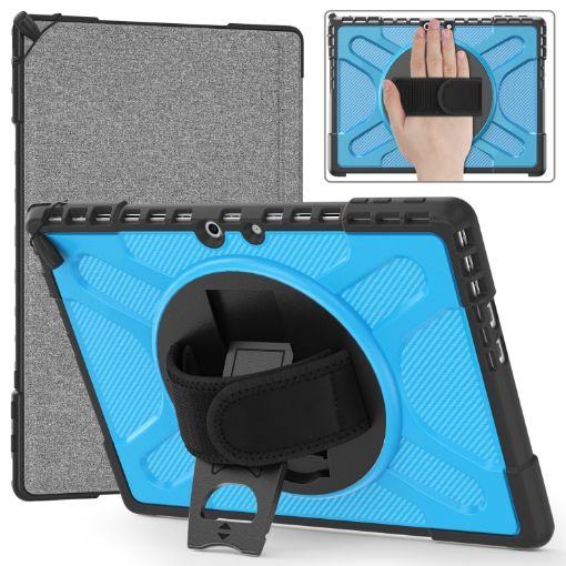 Surface Pro 9/10/11 Blue Shockproof Rotatable Case with Kickstand - 1