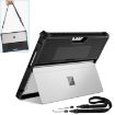 Black Striped Hollow Case for Microsoft Surface Pro 9 w/ Strap - 1